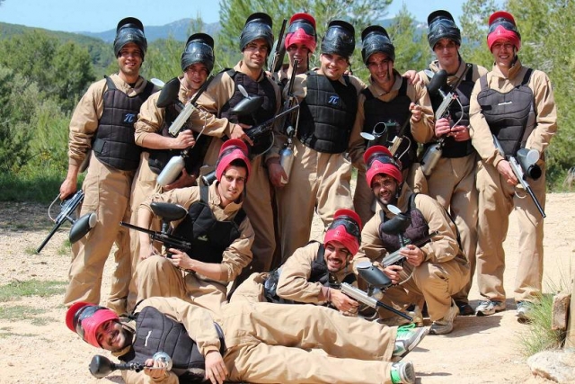 jugando al paintball
